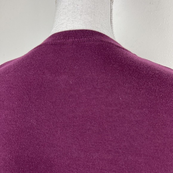 Pink Victoria's Secret Shirt Women Medium Purple Short Sleeve V-Neck Sleepwear - Picture 11 of 13